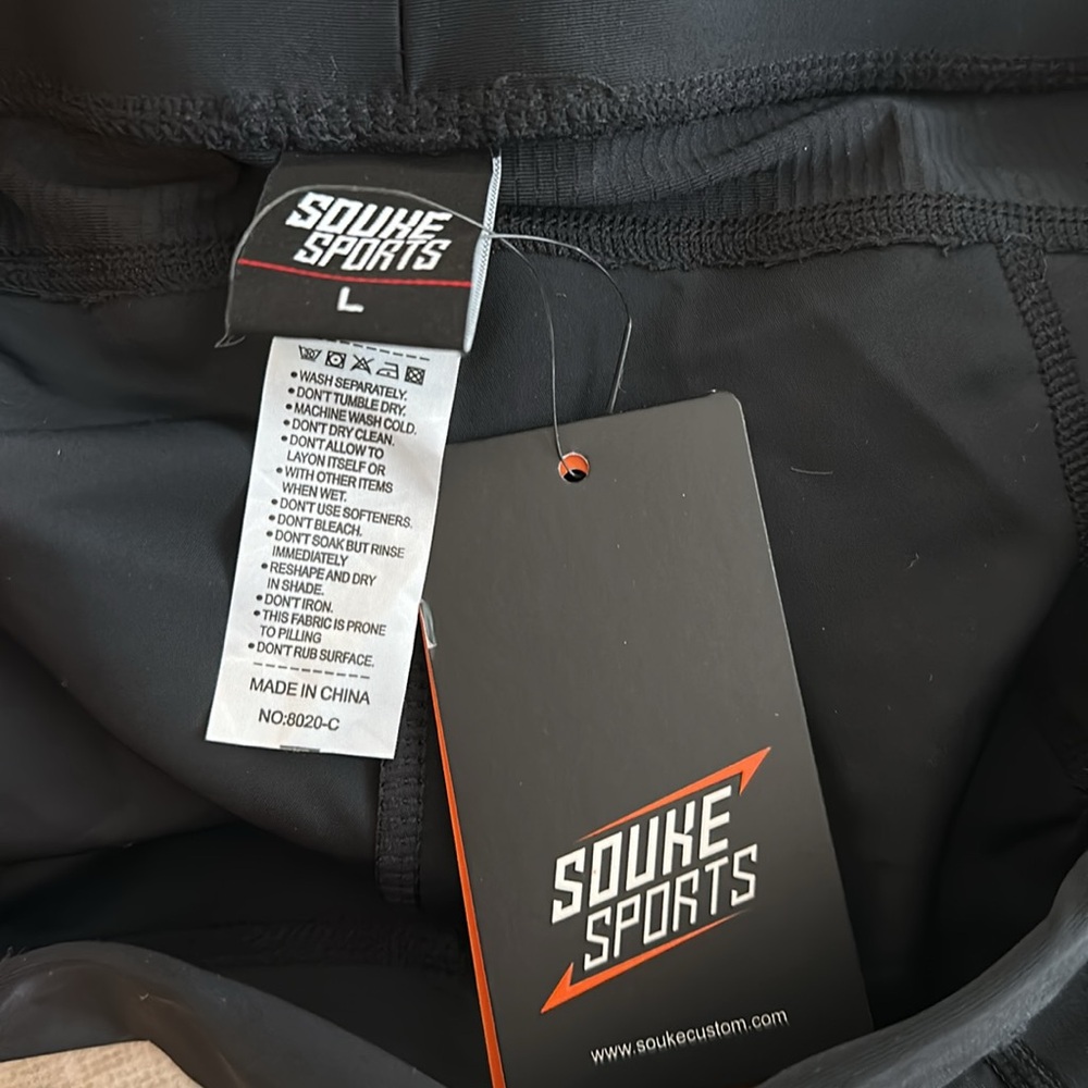 Souke Sports Men's 3D Padded Quick Dry Bike Shorts-PS5000-Black size L NWT - Picture 5 of 7